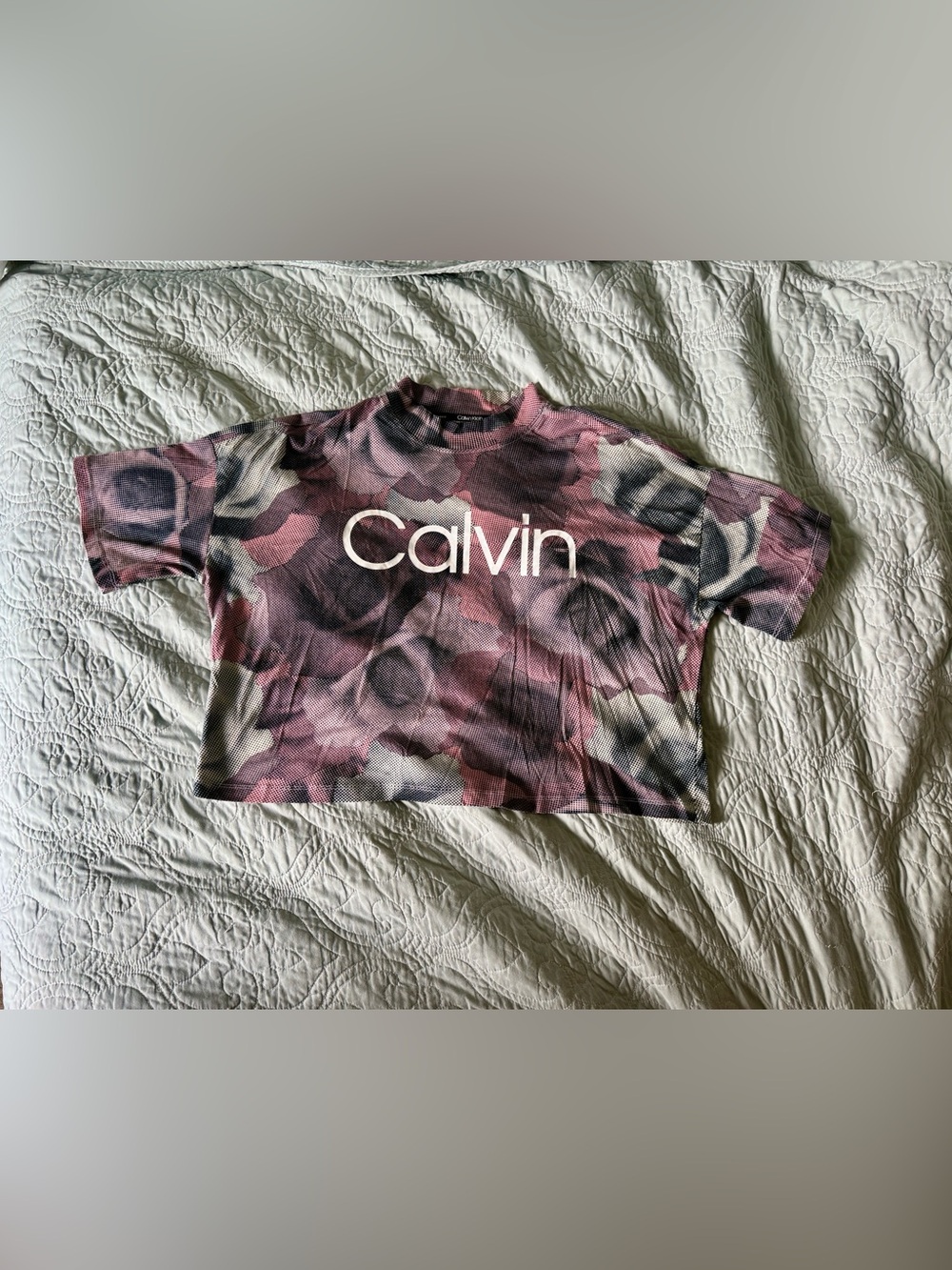 Calvin Klein Pink Camouflage Logo Tee